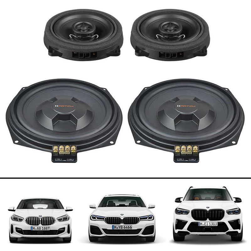 Speaker & Sub upgrade LEVEL 1 - BMW X1/X2 (2014-2023 | F48/F39) with basic sound