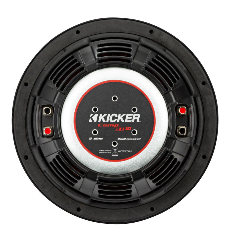KICKER CWRT 104 | Combo - 10" 400W RMS 2Ω 10L Compact Sealed Subwoofer Box