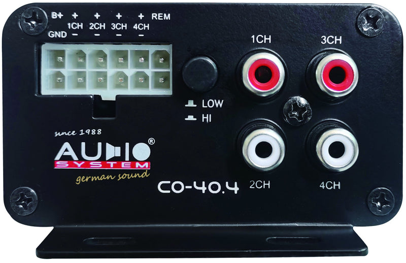 Audio System CO-40.4 - 4x60W RMS Micro Digital Amplifier With ISO Connectors