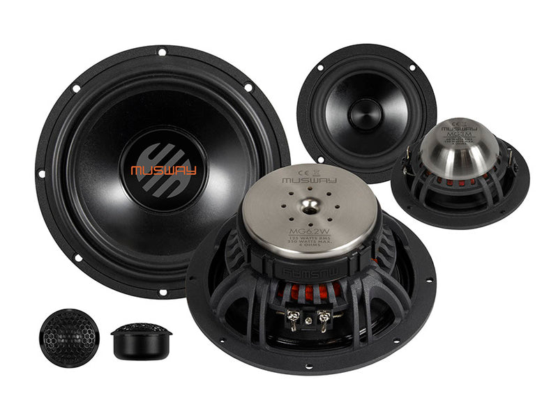 MUSWAY MG6.3A - 125W RMS Premium 3-Way speaker set for AUDI and PORSCHE with BOSE