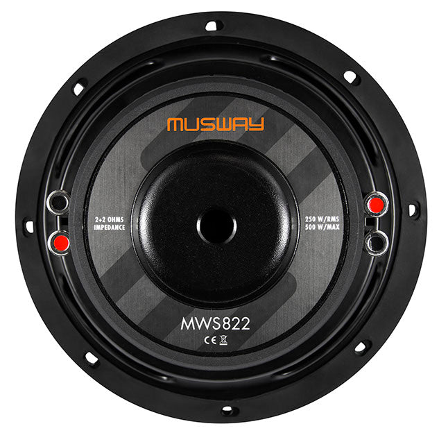 MUSWAY MWS822 - 8" 250W RMS shallow mount subwoofer